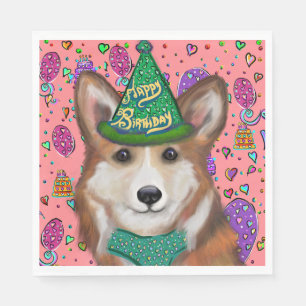 PEMBROKE WELSH CORGI NAPKIN