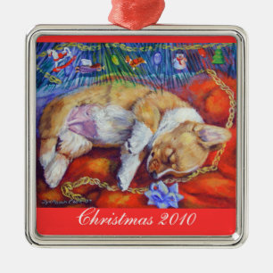 Pembroke Welsh Corgi Ornament Square Premium