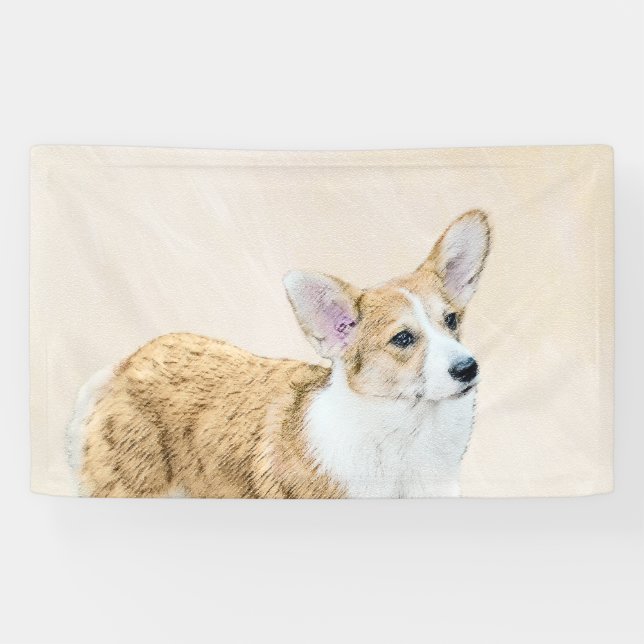 Pembroke Welsh Corgi Painting - Original Dog Art Banner (Horizontal)