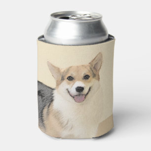 Pembroke Welsh Corgi Painting - Original Dog Art Can Cooler