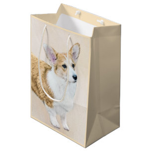 Pembroke Welsh Corgi Painting - Original Dog Art Medium Gift Bag