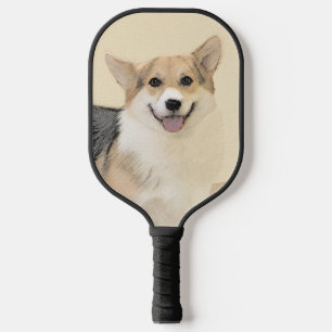 Pembroke Welsh Corgi Painting - Original Dog Art Pickleball Paddle
