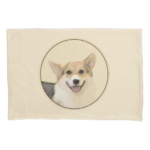 Pembroke Welsh Corgi Painting - Original Dog Art Pillowcase