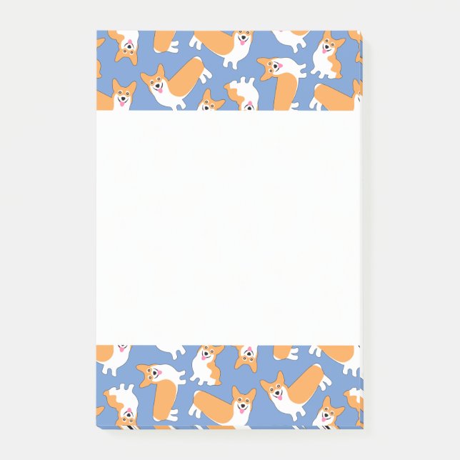 Pembroke Welsh Corgi Pattern Post-it Notes (Front)