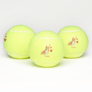 Pembroke Welsh Corgi Personalized Dog Tennis Balls