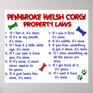 PEMBROKE WELSH CORGI PL2 POSTER