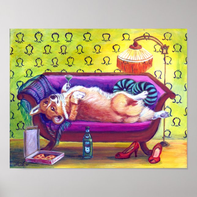 Pembroke Welsh Corgi Print (Front)