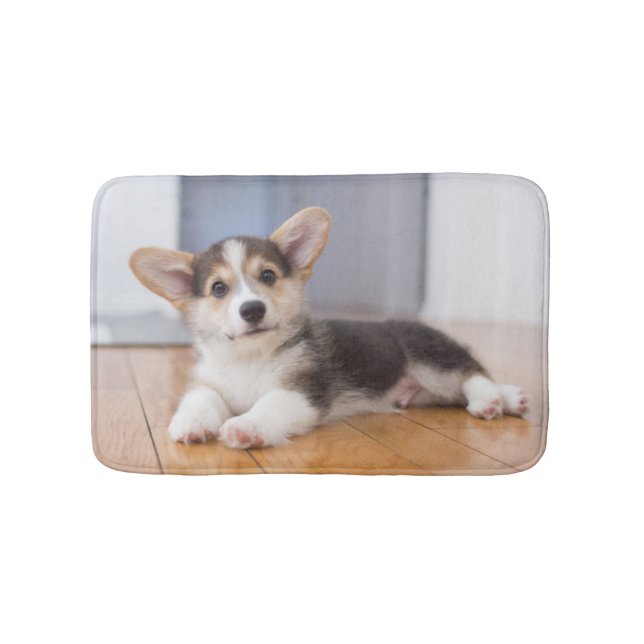 Pembroke Welsh Corgi Puppy Bath Mat (Front)