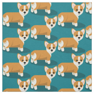 Pembroke Welsh Corgi Puppy Dog Fabric