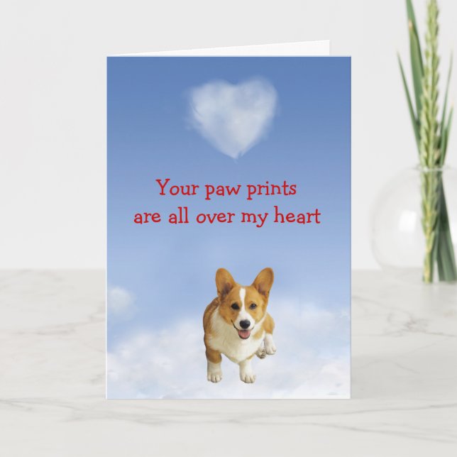 Pembroke Welsh Corgi Puppy Love Card (Front)