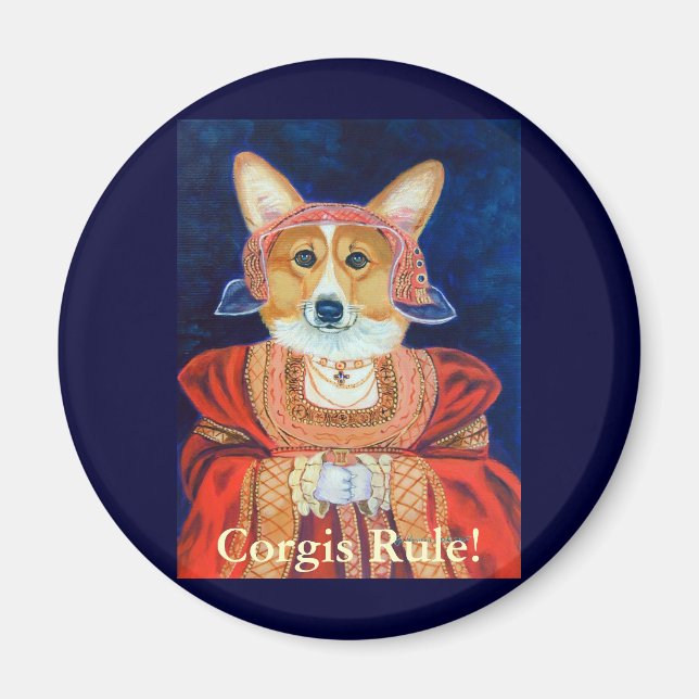 Pembroke Welsh Corgi Queen Magnets (Front)