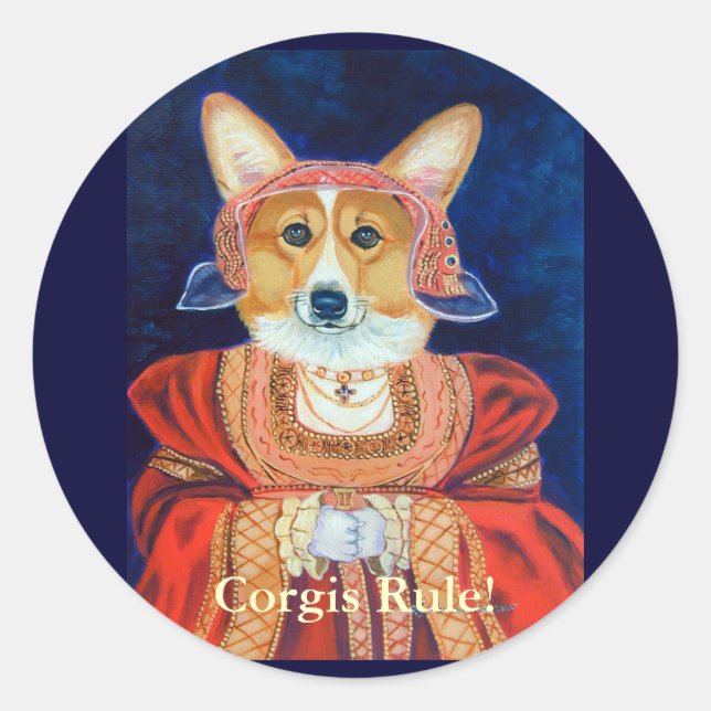 Pembroke Welsh Corgi Queen Stickers (Front)