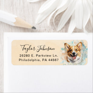 Pembroke Welsh Corgi Return Address Label