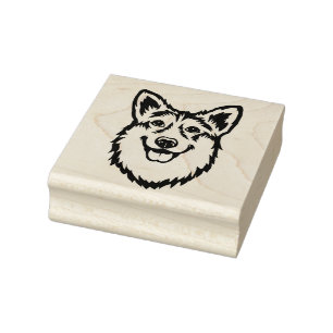 Pembroke Welsh Corgi Rubber Stamp