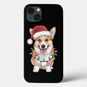 Pembroke Welsh Corgi Santa Christmas Tree Lights iPhone 13 Case
