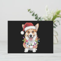 Pembroke Welsh Corgi Santa Christmas Tree Lights 