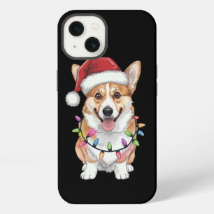 Pembroke Welsh Corgi Santa Christmas Tree Lights  iPhone 13 Case
