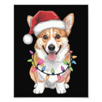 Pembroke Welsh Corgi Santa Christmas Tree Lights