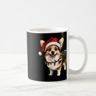 Pembroke Welsh Corgi Santa Christmas Tree Lights X Coffee Mug