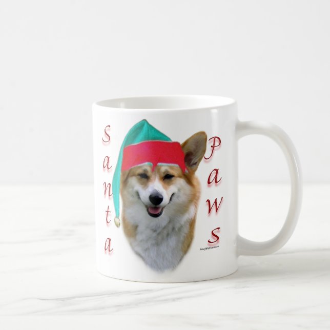Pembroke Welsh Corgi Santa Paws Coffee Mug (Right)