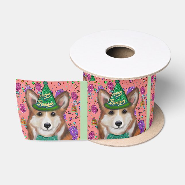 PEMBROKE WELSH CORGI  SATIN RIBBON (Spool)