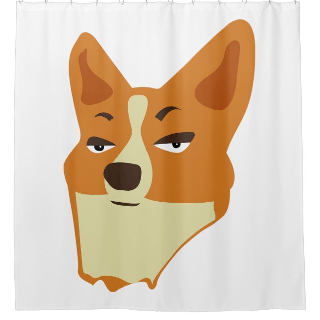Pembroke Welsh Corgi Shower Curtain (Front)