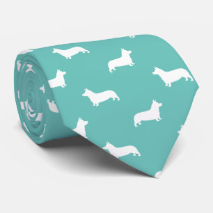 Pembroke Welsh Corgi Silhouettes Pattern Tie