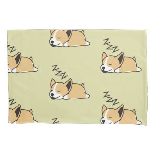 Pembroke Welsh Corgi Sleeping Dog Lover ZZZ Pillowcase