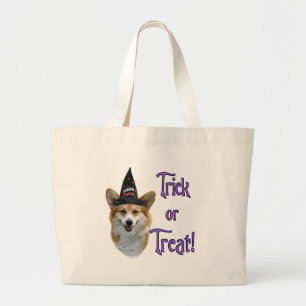 Pembroke Welsh Corgi Trick Large Tote Bag