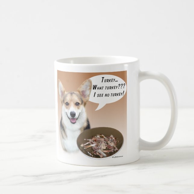 Pembroke Welsh Corgi Turkey Coffee Mug (Right)