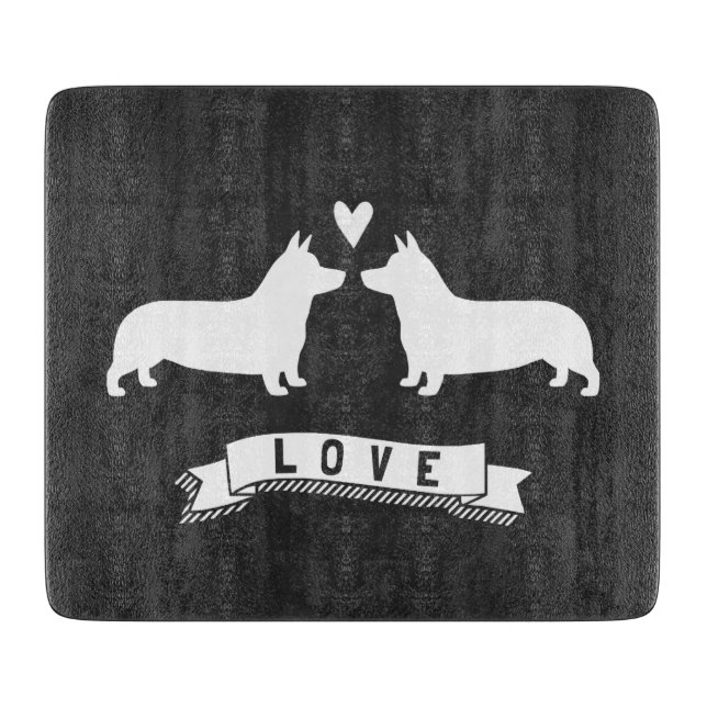 Pembroke Welsh Corgis Love Cutting Board (Front)