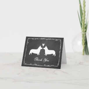Pembroke Welsh Corgis Wedding Thank You Card