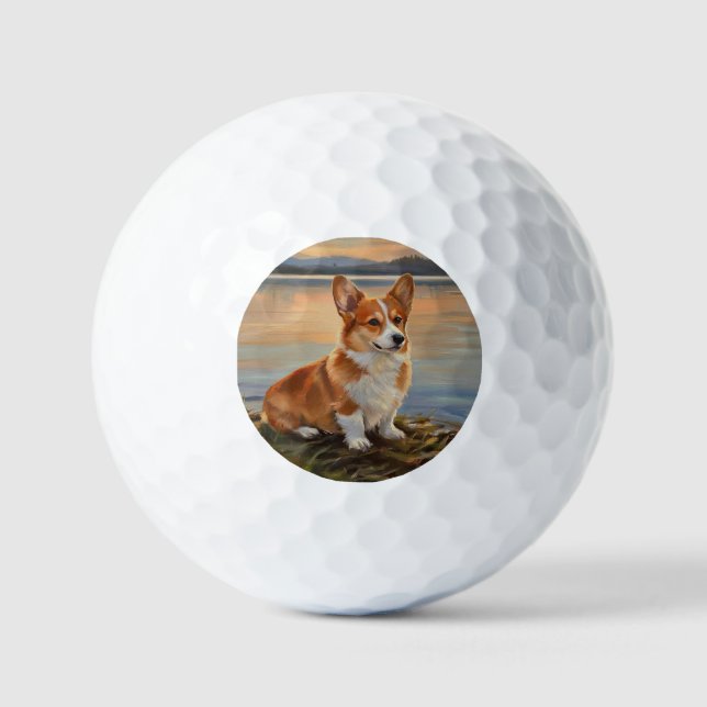 Pembrook Welsh Corgi Golf Balls (Front)