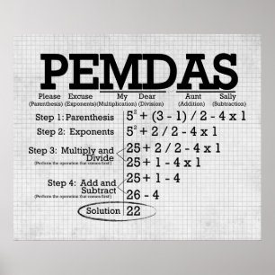 PEMDAS Poster *UPDATED*