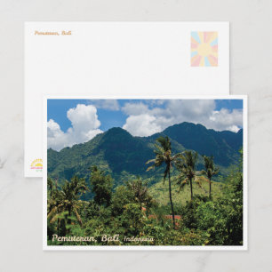 Pemuteran Mountains Bali Indonesia Postcard
