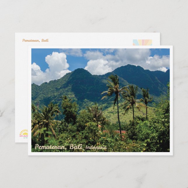 Pemuteran Mountains Bali Indonesia Postcard (Front/Back)
