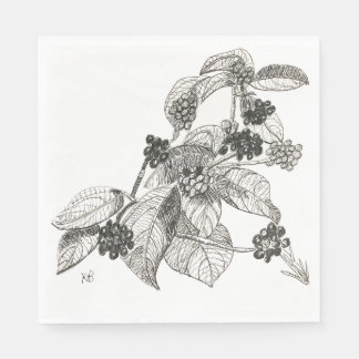 Pen and Ink Blackberries Napkin
