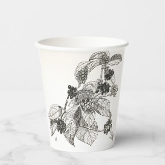 Pen and Ink Blackberries Paper Cups