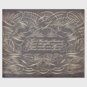 Pen Flourish 60lb Decoupage Sheets 30" x 36" Wrapping Paper