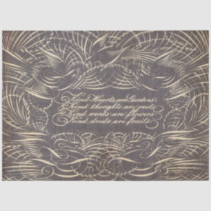 Pen Flourish Decoupage Paper