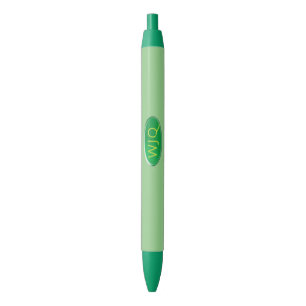 Pen - Green Initial Medallion