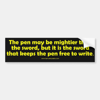 Pen is Mightier Bumper Sticker