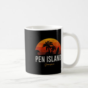 Pen Island Beach Georgia Ga Palms Vacation Surf Su Coffee Mug