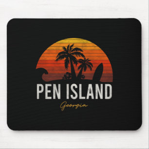 Pen Island Beach Georgia Ga Palms Vacation Surf Su Mouse Pad