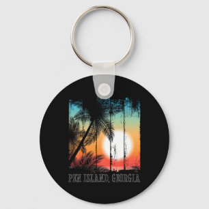 Pen Island Georgia Beach Palms Vacation Surf Sundo Key Ring