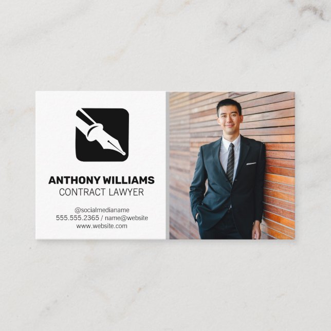 Pen Logo | Business Man Card (Front)