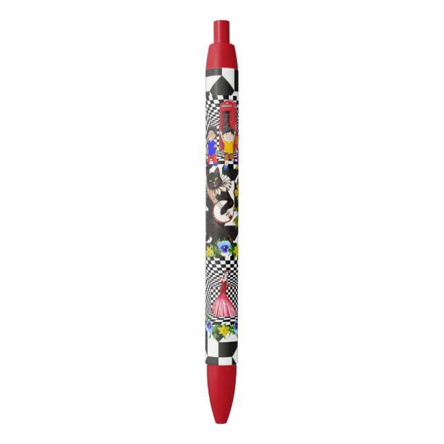 Pen Office and School Pen Cat Feline Retro (Front Vertical)
