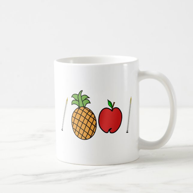 pen pineapple apple pen coffee mug (Right)