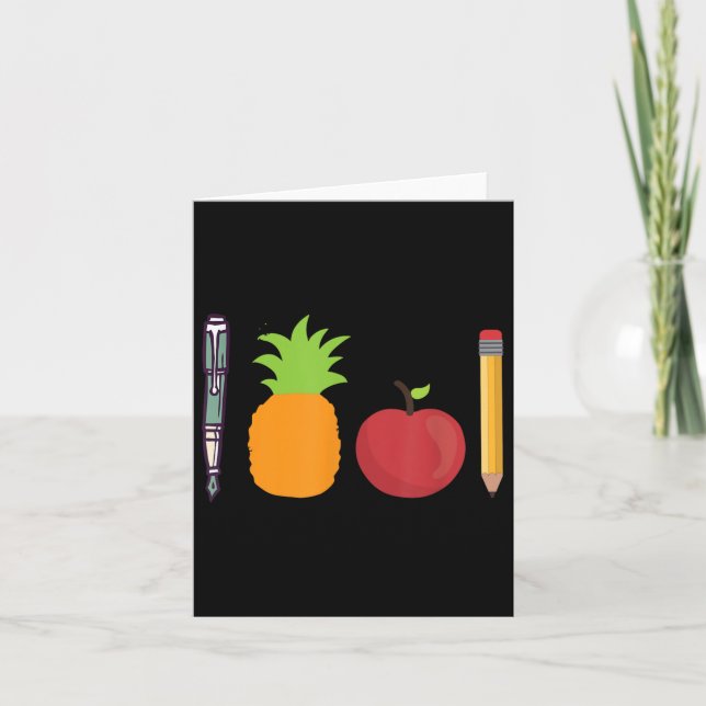 Pen Pineapple Apple Pen Funny  Card (Front)
