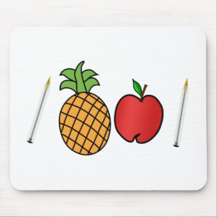 pen pineapple apple pen mouse pad